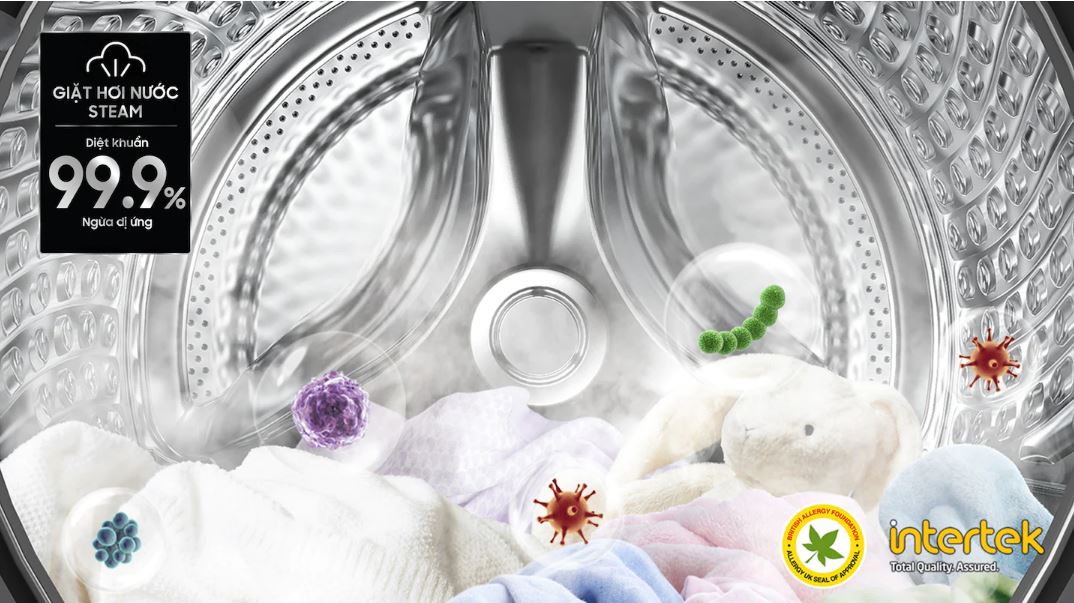 Công nghệ giặt nước nóng Hygiene Steam tân tiến