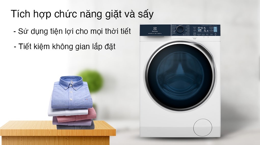 Máy giặt sấy Electrolux Inverter 11 kg EWW1142Q7WB 10 Máy giặt sấy Electrolux tích hợp 2 trong một, mang lại sự tiệ lợi cho bạn