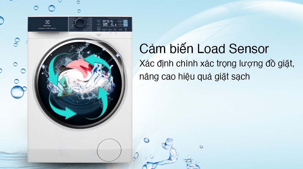 Máy giặt sấy Electrolux Inverter 11 kg EWW1142Q7WB 11 Công nghệ Load Sensor cảm biến trong lượng đồ giặt chính xác