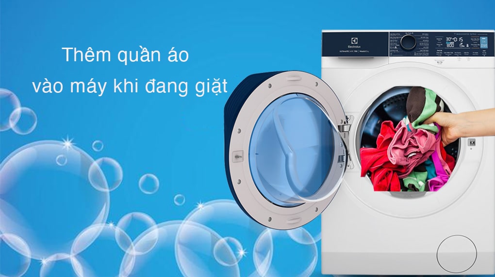 Máy giặt sấy Electrolux Inverter 11 kg EWW1142Q7WB 6 Trang bị tính năng thêm đồ Add Clothes khi đang giặt tiện lợi