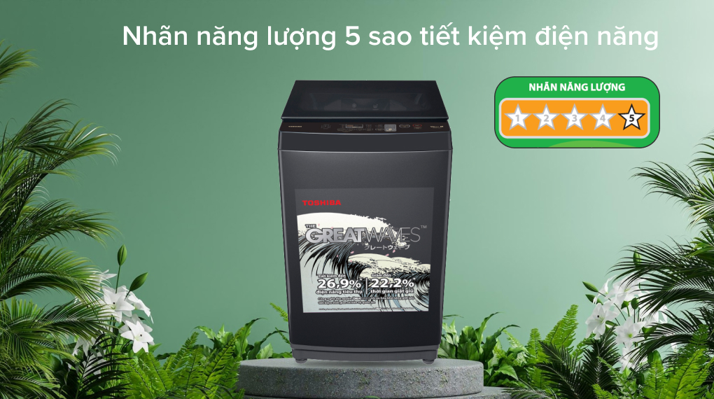 Máy giặt Toshiba 10 kg AW-M1100PV(MK) 7 Máy giặt Toshiba 10 kg AW-M1100PV(MK) có động cơ – Công nghệ tiết kiệm điện