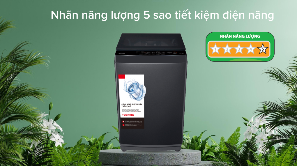 Máy giặt Toshiba 8 kg AW-M905BV(MK) 6 Máy giặt Toshiba 8 kg AW-M905BV(MK) có động cơ – Công nghệ tiết kiệm điện