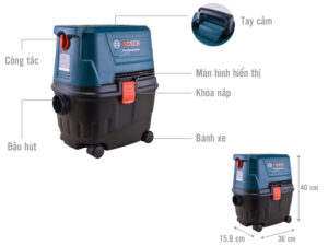 may hut bui cong nghiep bosch gas 15 6