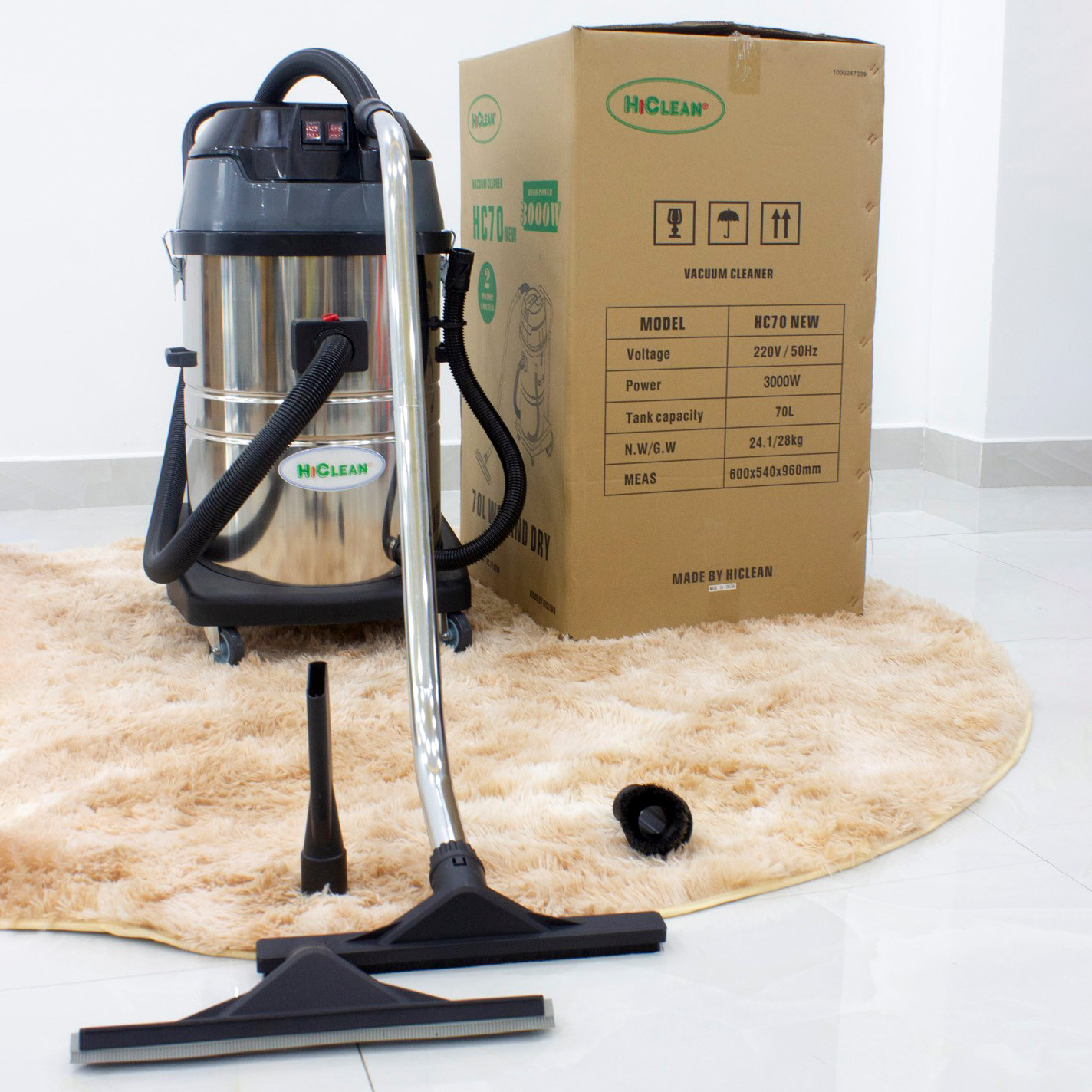 Máy hút bụi công nghiệp Hiclean HC 70 New 4 Thiết kế nhỏ gọn, dễ dàng di chuyển