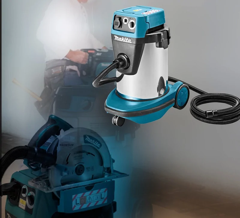 Máy hút bụi công nghiệp Makita VC3210LX1 có thiết kế gọn gàng, đẹp mắt