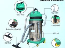 3. Máy có 3 động cơ công suất lớn, hút bụi mạnh mẽ