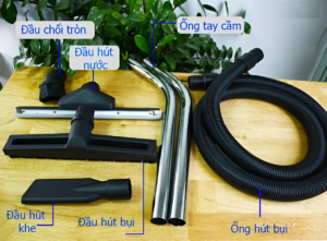 Phụ kiện đi kèm máy hút bụi công nghiệp Pertek PT301NP