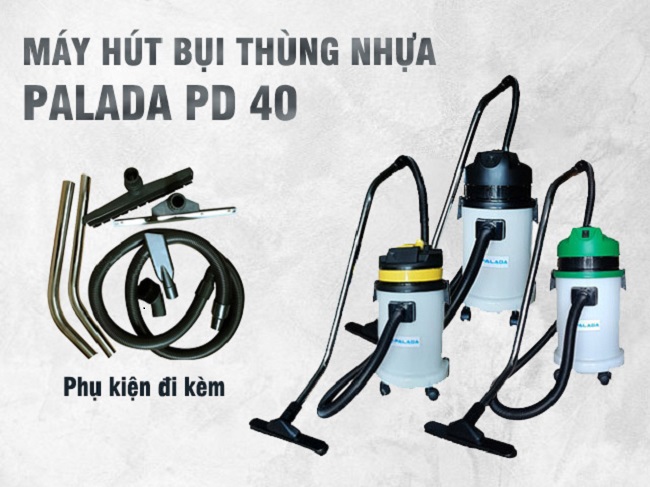 2. Máy hút bụi hút nước Palada PD 40 thiết kế hiện đại, bắt mắt