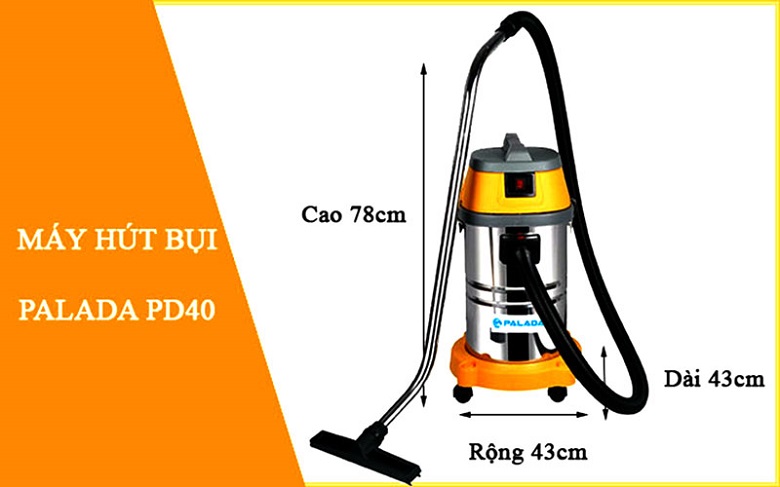 1. Thông số kỹ thuật chi tiết Máy hút bụi hút nước Palada PD40