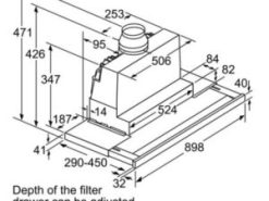 6. Thông số kỹ thuật máy hút mùi âm tủ Bosch DFS097J50B