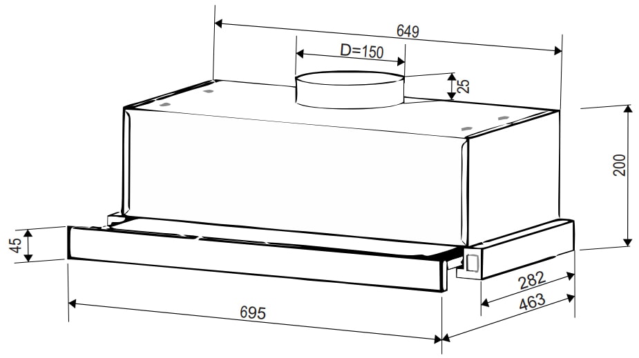 Máy hút mùi âm tủ Bauer BC7002T 9 Thông tin sản phẩm máy hút mùi Bauer BC7002T