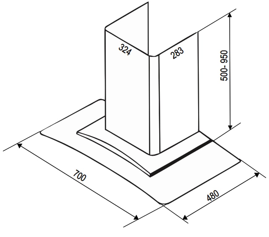Máy hút mùi ống khói Bauer BC70SBL 5 may hut mui bauer bc70sbl 2