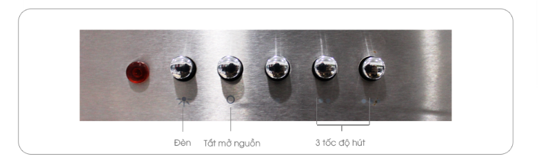 Máy Hút Mùi Cata C GLASS 700 7 2. Hệ thống điều khiển bằng cơ gồm 3 tốc độ hút tiện lợi