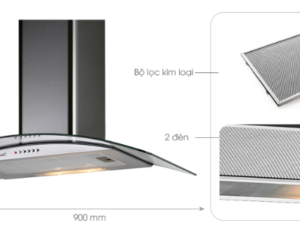3. Máy hút mùi Cata chính hãng C Glass 700 trang bị tấm lọc nhiều lớp
