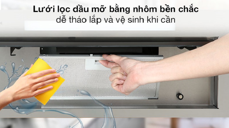5. Tấm lưới lọc mùi giúp không gian luôn thoáng mát