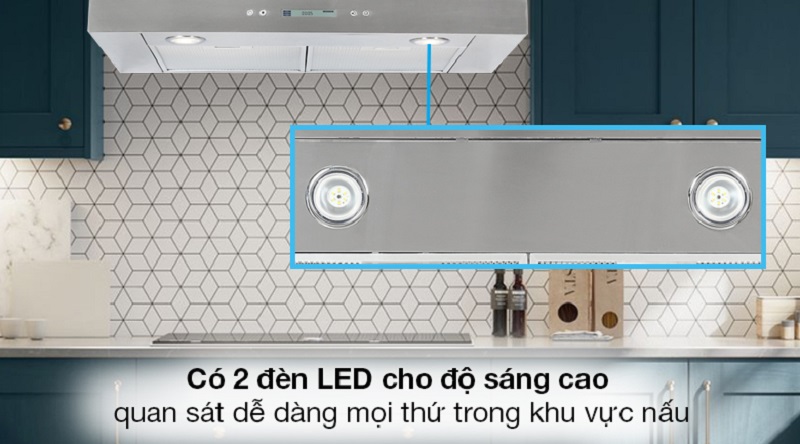 3. Hai đèn LED hỗ trợ trong quá trình nấu ăn