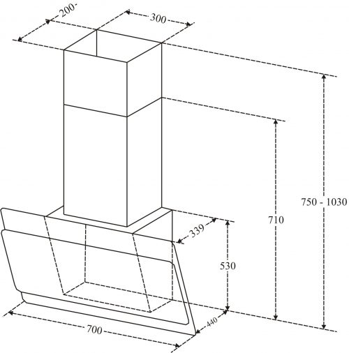 Máy hút mùi Kaff KF-70LH 5 1. Thông tin lắp đặt sản phẩm máy hút mùi Kaff KF-70LH