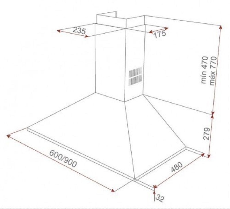 Máy hút mùi Teka DBB 90 4 1. Thông số kỹ thuật máy hút mùi Teka DBB 90
