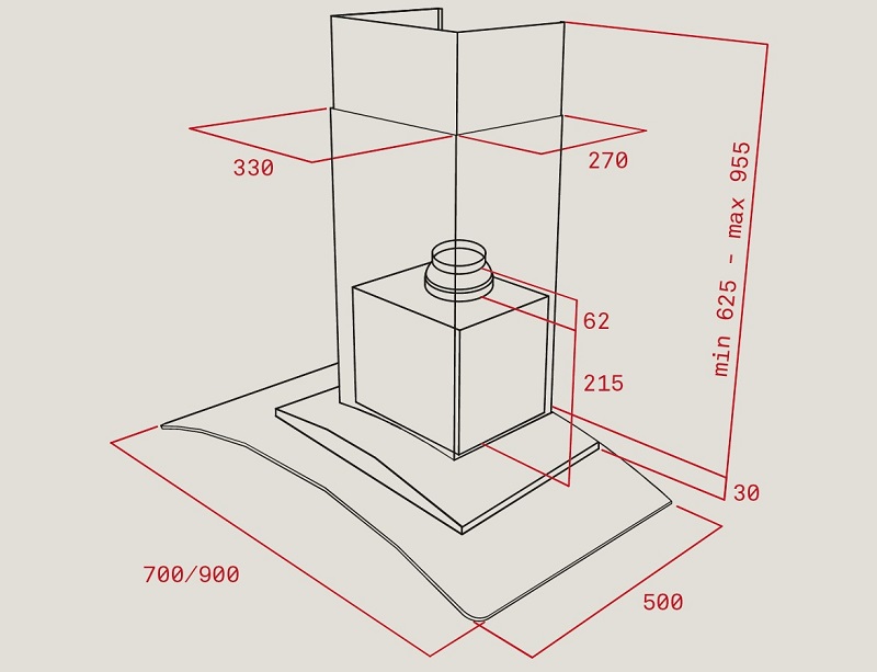 1. Thông số kỹ thuật máy hút mùi Teka NC 980