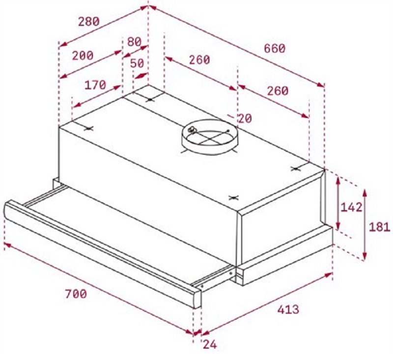 2. Thông số kỹ thuật máy hút mùi Teka TL7420