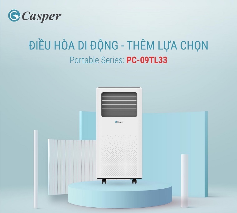 Máy lạnh di động Casper PC-09TL33 5 1. Casper PC-09TL33 được sản xuất trên dây chuyền công nghệ hiện đại.
