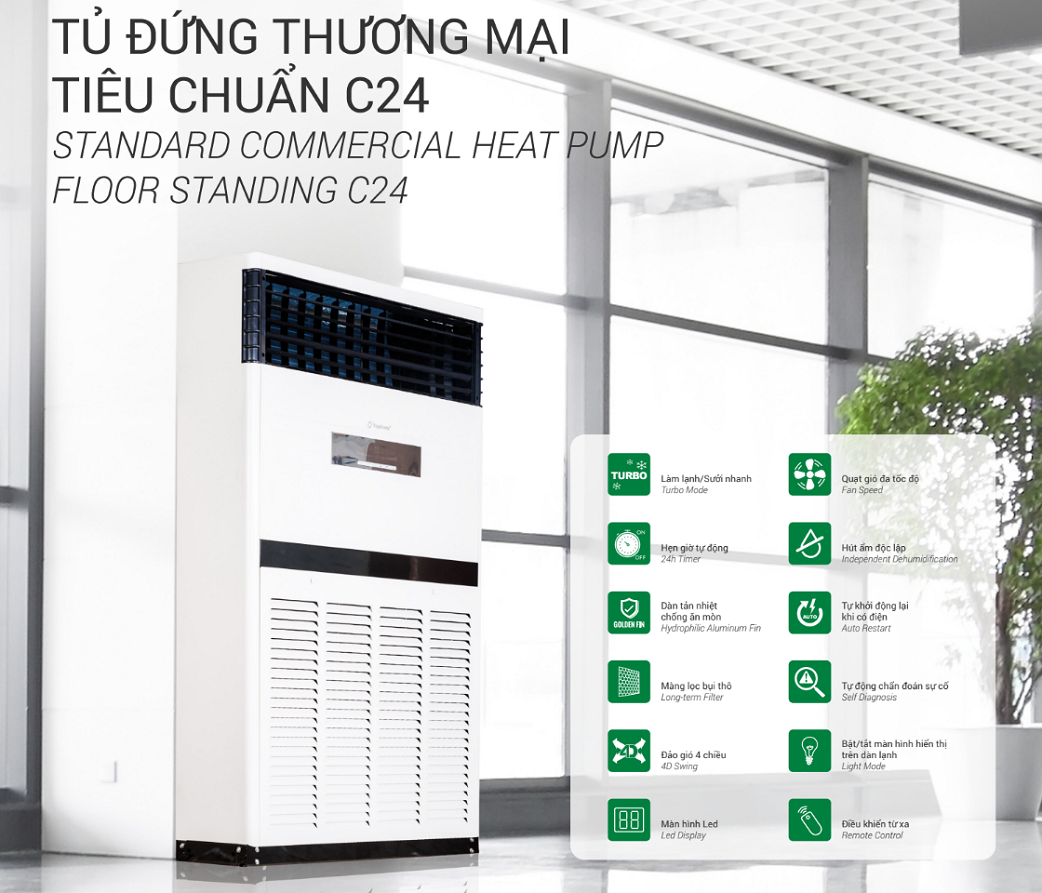Các chức năng của điều hòa Nagakawa NP-C100R1C24