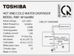 Công suất hoạt động tốt - Máy nước nóng lạnh Toshiba RWF-W1669BV(K1)