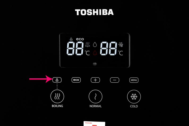 Khóa vòi nước nóng - Máy nước nóng lạnh Toshiba RWF-W1830BV(K)