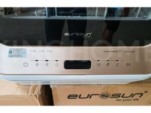 3. Máy rửa bát mini chính hãng Eurosun STB50E06EUđược trang bị màn hình cảm ứng cùng với công nghệ Vairiospeed & Extra Dry