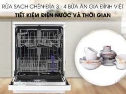 Công suất rửa sạch 3 - 4 bữa ăn Việt của gia đình từ 4 - 5 người (12 bộ Châu Âu)