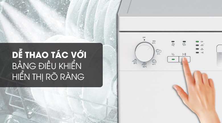 Bảng điều khiển hiển thị rõ ràng, dễ dàng thao tác