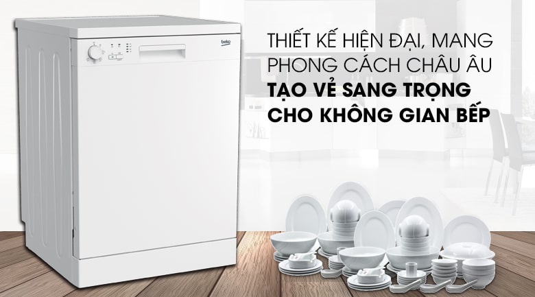 Máy rửa chén độc lập Beko DFN05311W kiểu dáng sang trọng, độ bền cao