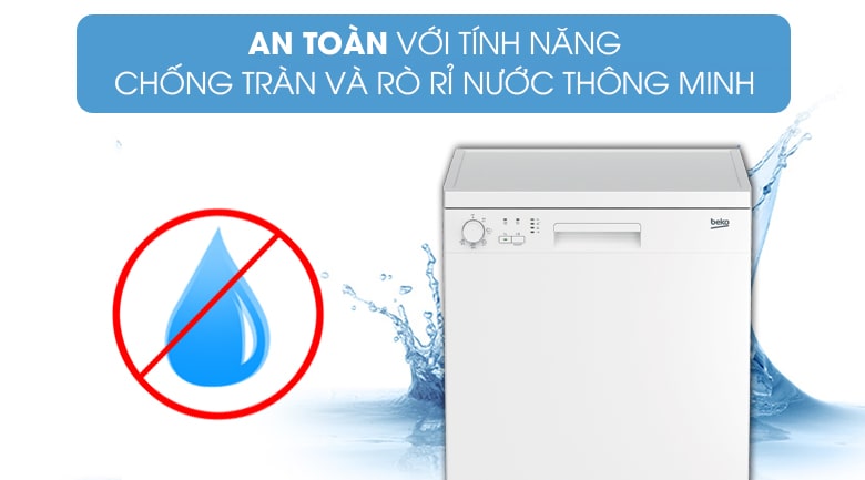An toàn với tính năng chống tràn và rò rỉ nước thông minh