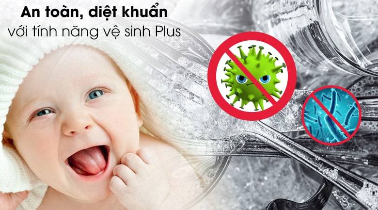 7. Công nghệ sấy vệ sinh Plus diệt khuẩn tối ưu