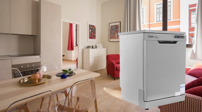 Máy rửa bát chén Candy CDP 2DS62X/T 16 bộ 6 Máy rửa chén Candy CDP 2DS62X/T thiết kế sang trọng, thẩm mỹ