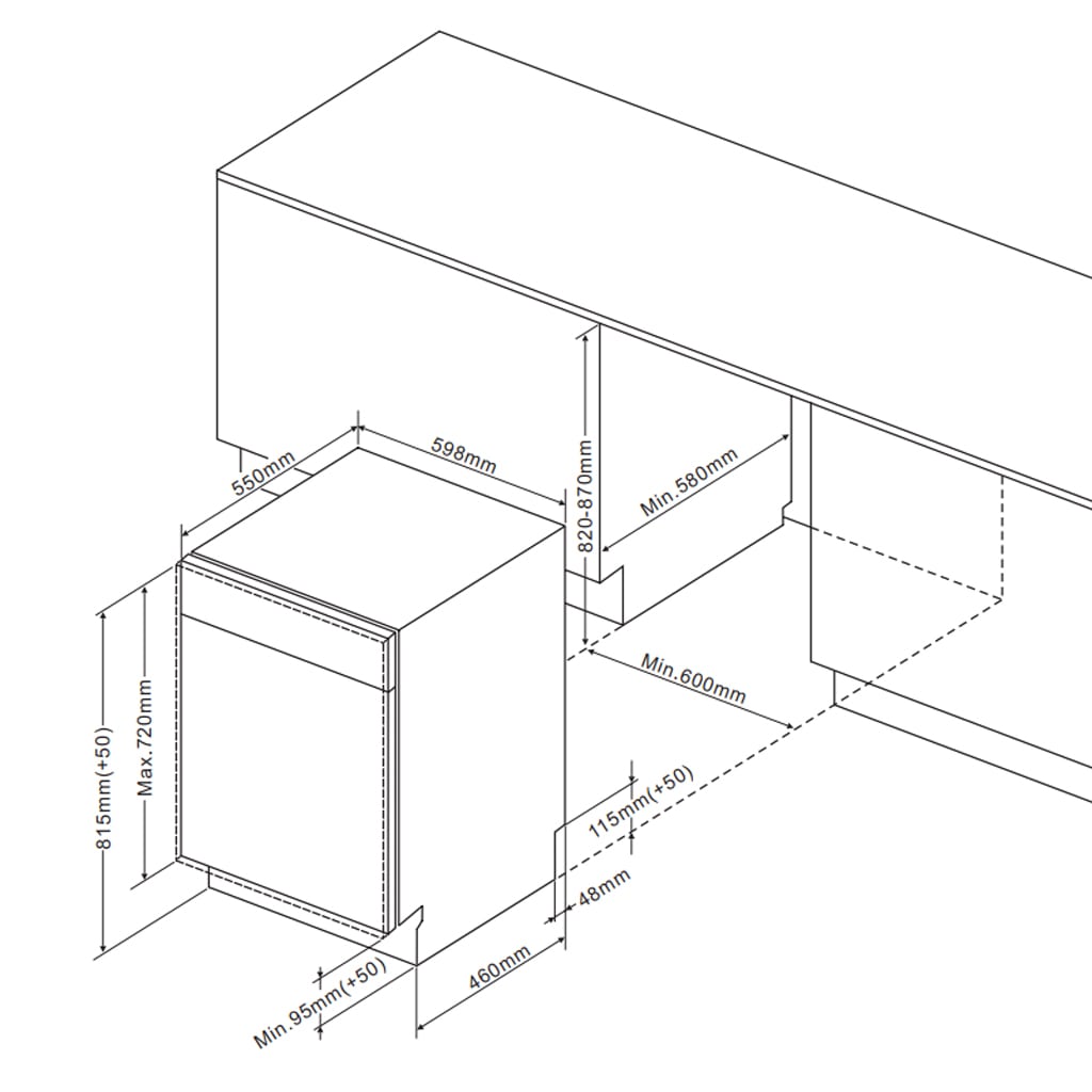 1. Máy rửa bát Fagor 3LVF63IT có thiết kế sang trọng, thẩm mỹ