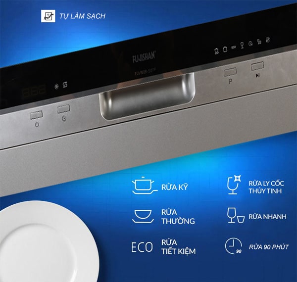 2. Chương trình rửa ưu việt trên máy rửa chén FJVN08-S07F