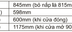 7. Thông số kỹ thuật Máy rửa bát Fujishan FJVN15- S08AF