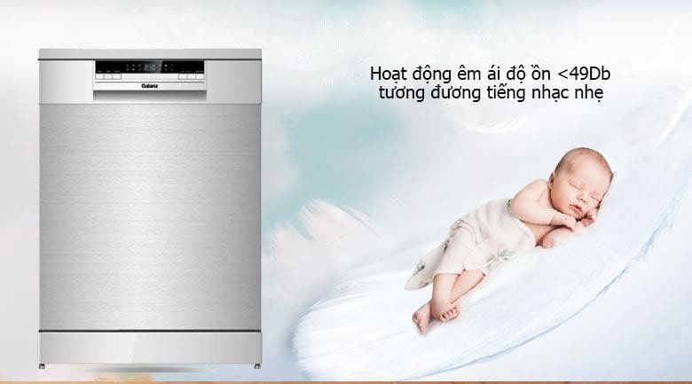Máy rửa bát 12 bộ Galanz W60F555 9 4. Máy rửa chén 12 bộ Galanz W60F555 vận hành êm ái, tiết kiệm điện nước