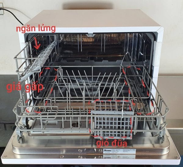 Máy rửa bát Texgio TG-DT2022B thiết kế gọn nhẹ, độ bền và tính thẩm mỹ cao