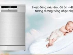 Vận hành êm ái, độ ồn dưới 46dB, tiết kiệm điện nước tối ưu