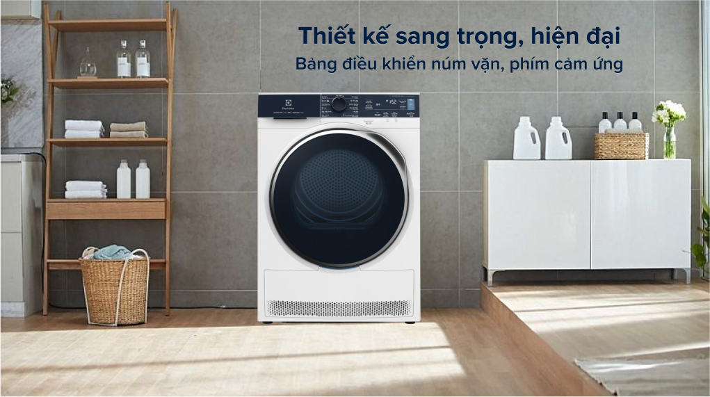 Máy sấy bơm nhiệt Electrolux 8 kg EDH803Q7WB 5 Máy sấy bơm nhiệt Electrolux 8 kg EDH803Q7WB - Tổng quan thiết kế