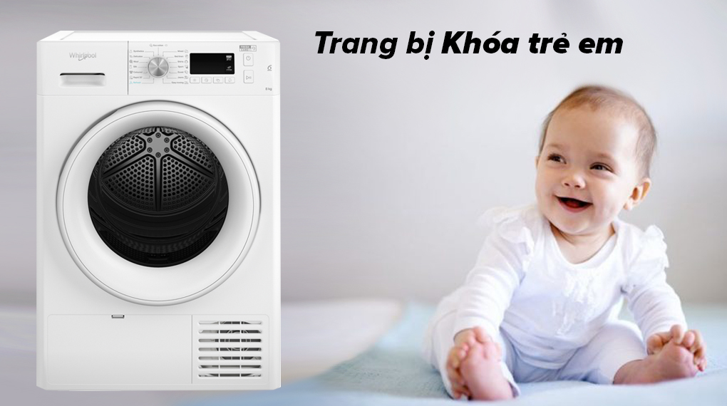Máy sấy ngưng tụ Whirlpool FFTCM118XB EE 9 Các tiện ích nổi bật máy sấy