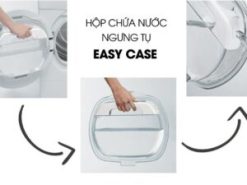 hộp chứa nước ngưng tụ được gắn trực tiếp trên cửa máy