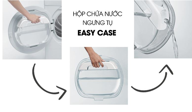 Máy sấy Canzy GVS C9DE-S hộp chứa nước ngưng tụ được gắn trực tiếp trên cửa máy