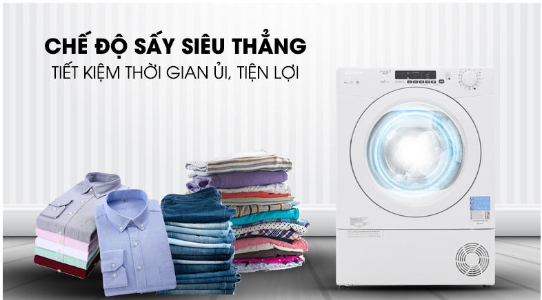 Máy sấy Canzy GVS C9DE-S sở hữu công nghệ sấy siêu thẳng giảm thời gian là ủi quần áo