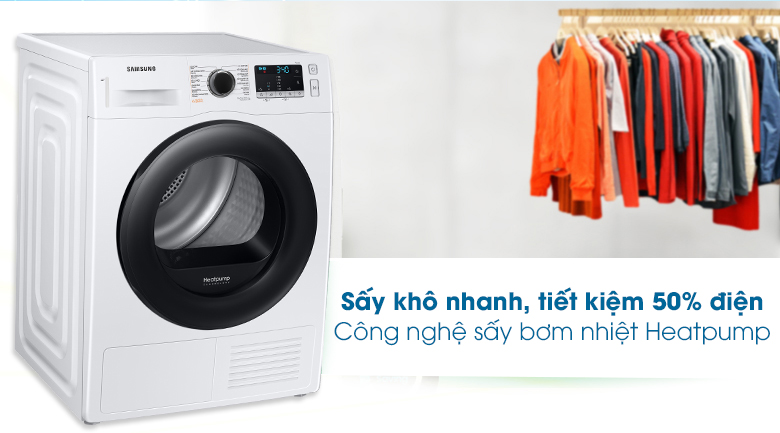Công nghệ sấy bơm nhiệt Heatpump của Samsung DV90TA240AE/SV