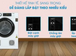 1. Máy sấy thông hơi Aqua 7 Kg AQH-V700FW thiết kế hiện đại sang trọng
