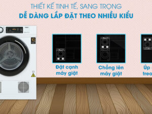 1. Máy sấy thông hơi Aqua 7 Kg AQH-V700FW thiết kế hiện đại sang trọng
