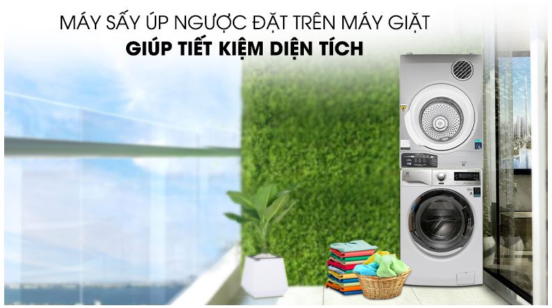 Máy sấy thông hơi Electrolux 8,5kg EDV854N3SB lắp đặt dễ dàng, tiết kiệm không gian